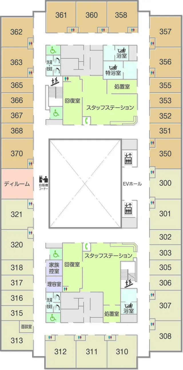 3階フロアマップ — 入院病棟エリア